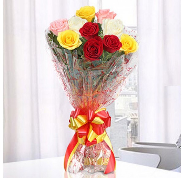 Multicolored Roses Bouquet